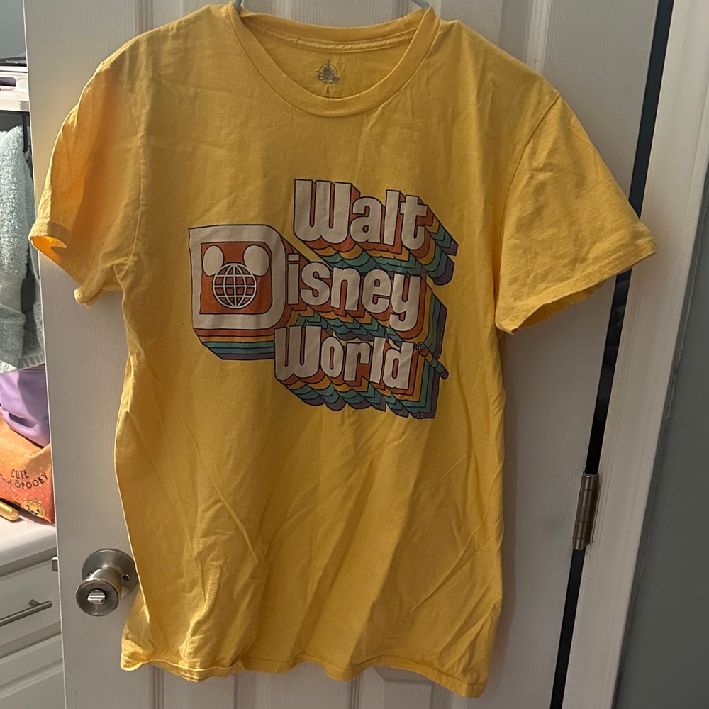 Disney Yellow Cotton Short Sleeve Tee